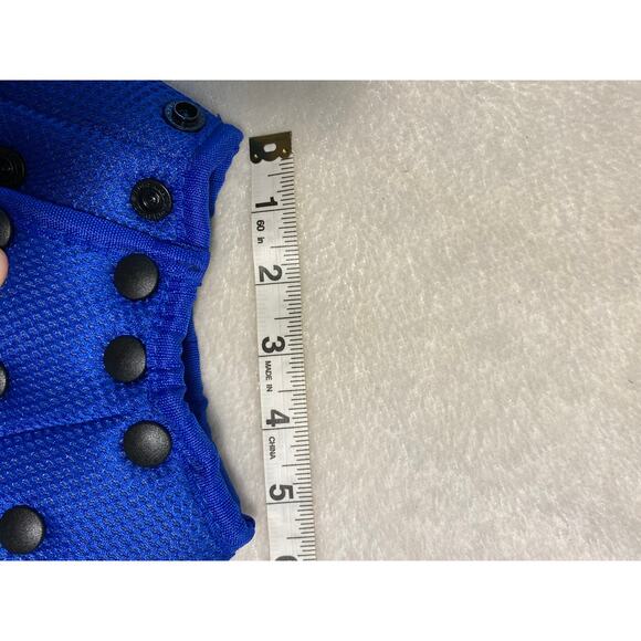 NEW Blue Plush E Collar Size Small, With Snap Shut Buttons, Adjustable - Picture 5 of 6